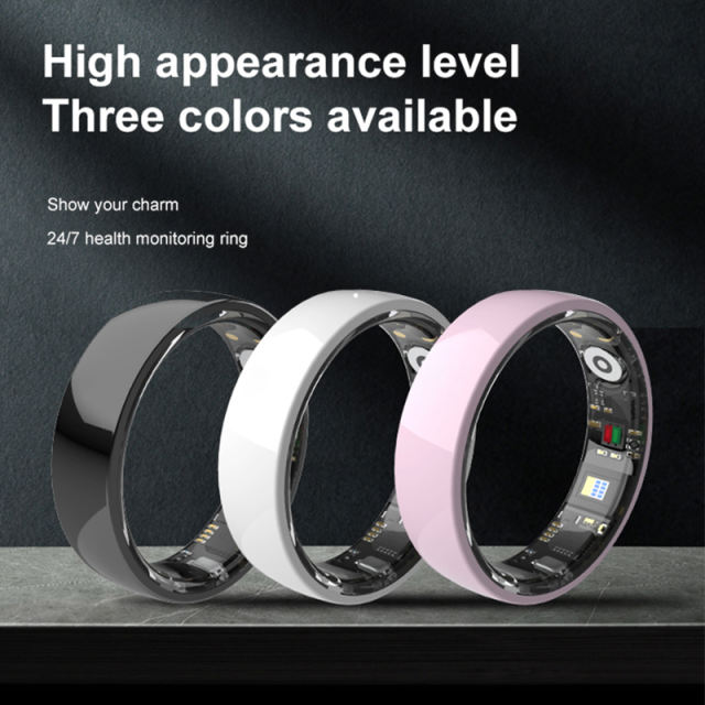 Smart Health Monitoring Ring – Heart Rate, Blood Oxygen & Blood Pressure Tracker, IP68 Waterproof, Bluetooth 5.0, Multi-Language Support RC-SR002