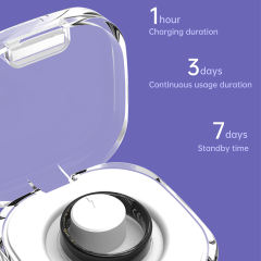 ECG Smart Ring – Heart Health Monitor with PPG+ECG, Bluetooth 5.3, Waterproof 5ATM+IP68, Multi-Language App Support RC-SR003