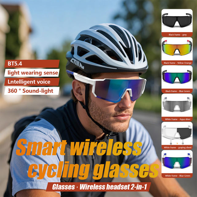 AI Smart Glasses – Bluetooth 5.4, Real-Time Translation, Remote Photo Capture, Voice Assistant, UV400 Outdoor Eyewear RC-SG002