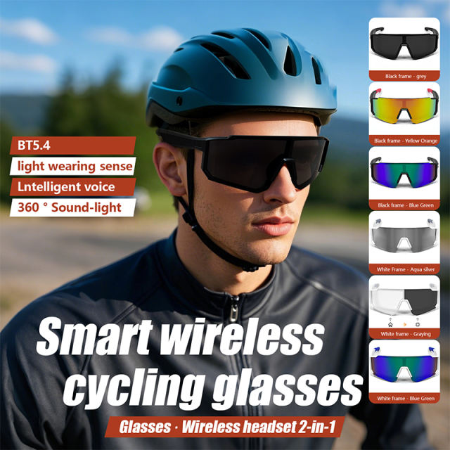 AI Smart Glasses – Bluetooth 5.4, Real-Time Translation, Remote Photo Capture, Voice Assistant, UV400 Outdoor Eyewear RC-SG002