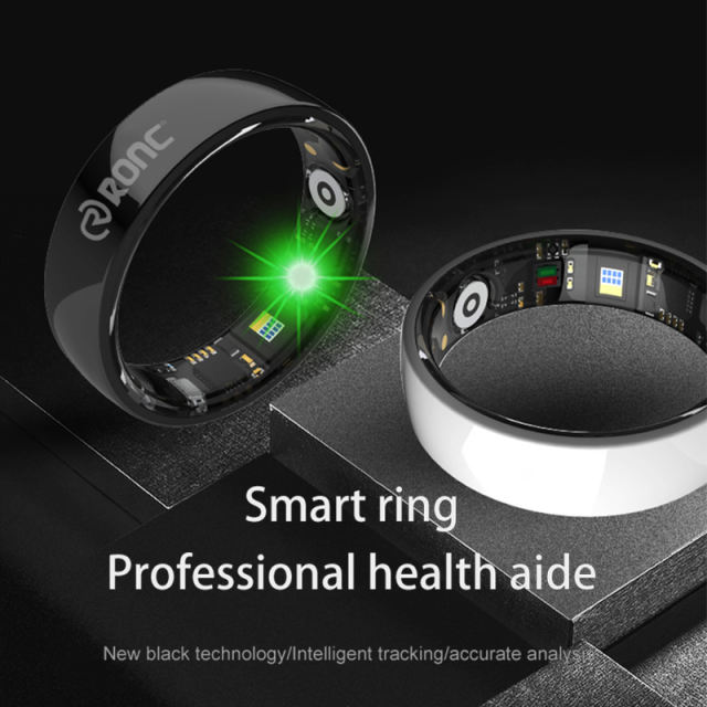Smart Health Monitoring Ring – Heart Rate, Blood Oxygen & Blood Pressure Tracker, IP68 Waterproof, Bluetooth 5.0, Multi-Language Support RC-SR002