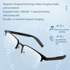 Smart Audio Glasses with Bluetooth, Noise Cancelling, Magnetic Lenses & AI Voice Assistant – Ideal for Translation, Music & Hands-Free Photos RC-SG004