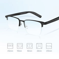 Smart Audio Glasses with Bluetooth, Noise Cancelling, Magnetic Lenses & AI Voice Assistant – Ideal for Translation, Music & Hands-Free Photos RC-SG004