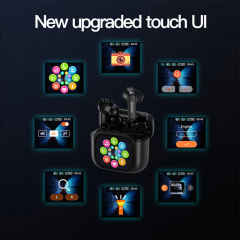 Smart AI Bluetooth Earbuds with Display, ANC Dual Mic Noise Cancelling, HD Music & Clear Calls, Voice Translation, Deep Bass, Touch Control, Waterproof IPX5 RC-AE02