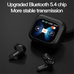 Smart AI Bluetooth Earbuds with Display, ANC Dual Mic Noise Cancelling, HD Music & Clear Calls, Voice Translation, Deep Bass, Touch Control, Waterproof IPX5 RC-AE02