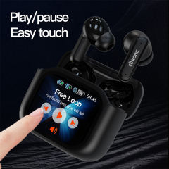 Smart AI Bluetooth Earbuds with Display, ANC Dual Mic Noise Cancelling, HD Music & Clear Calls, Voice Translation, Deep Bass, Touch Control, Waterproof IPX5 RC-AE02