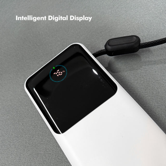 22.5W Super Fast Charging Power Bank with Built-in 3 Cables – Large Capacity 10000/20000/30000mAh, Braided Cable, OEM/ODM Supported RC-PD86