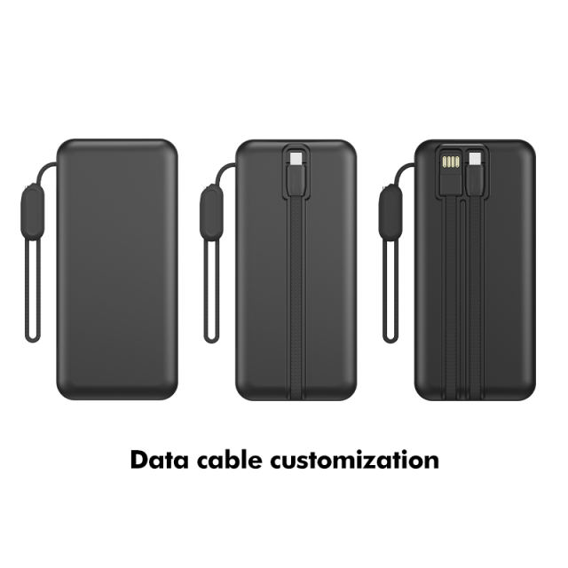 22.5W Super Fast Charging Power Bank with Built-in 3 Cables – Large Capacity 10000/20000/30000mAh, Braided Cable, OEM/ODM Supported RC-PD86
