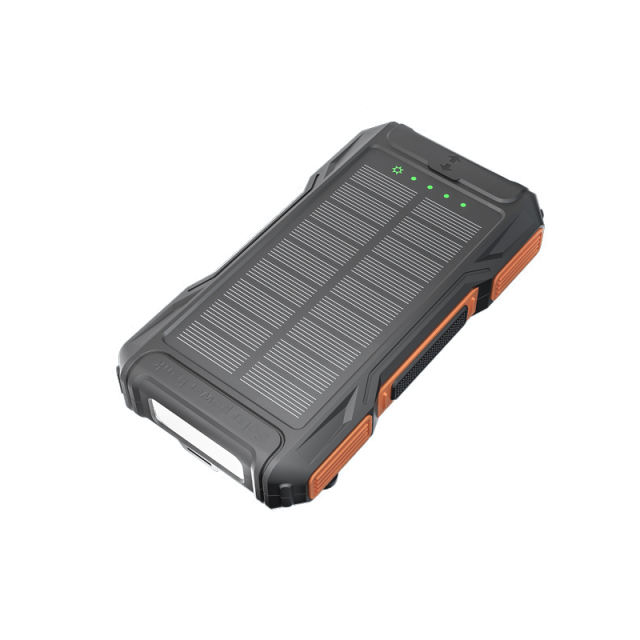 10000mAh Hand Crank Solar Power Bank – Emergency Charger with LED Flashlight, Phone Stand, Dual USB Output & Type-C Input，RC-SP009