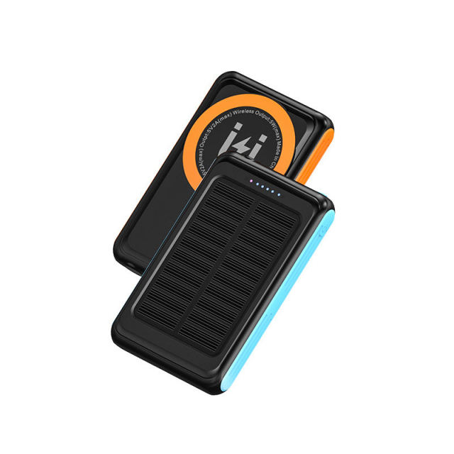 5000mAh /10000mAhMagnetic Solar Wireless Power Bank – Rugged Outdoor Charger with LED Camping Light, Waterproof, Shockproof & Dustproof，RC-SP007