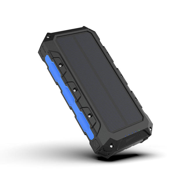 30000mAh Solar Power Bank with Wireless Charging, 3 Built-in Cables, Waterproof Outdoor Portable Charger for Camping, Hiking, Emergency Use，RC-SP011