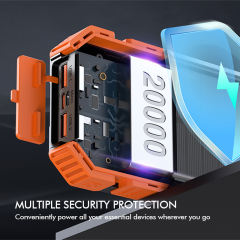 20000mAh Magnetic Solar Power Bank with Compass, Outdoor LED Light, PD 22.5W Fast Charge, 15W Wireless Charging, Waterproof &amp; Shockproof， RC-SP015