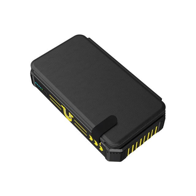 20000mAh Foldable Solar Power Bank with 22.5W PD Fast Charging, Wireless Charging, 4 Built-in Cables, Outdoor Light & Waterproof Design for Camping & Emergency，RC-SP014
