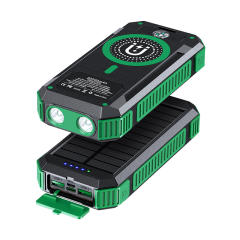 20000mAh Magnetic Solar Power Bank with Compass, Outdoor LED Light, PD 22.5W Fast Charge, 15W Wireless Charging, Waterproof &amp; Shockproof， RC-SP015