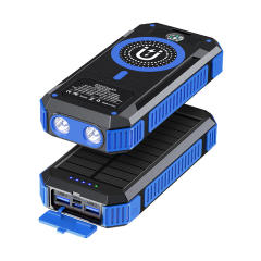 20000mAh Magnetic Solar Power Bank with Compass, Outdoor LED Light, PD 22.5W Fast Charge, 15W Wireless Charging, Waterproof &amp; Shockproof， RC-SP015