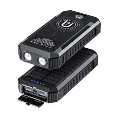 20000mAh Magnetic Solar Power Bank with Compass, Outdoor LED Light, PD 22.5W Fast Charge, 15W Wireless Charging, Waterproof &amp; Shockproof， RC-SP015