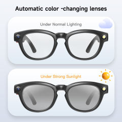 AI Smart Glasses with 4K Camera, Real-Time Translator, Bluetooth 5.3, Auto Dimming Lenses, Music &amp; Calls, 32GB Storage  RC-SG006