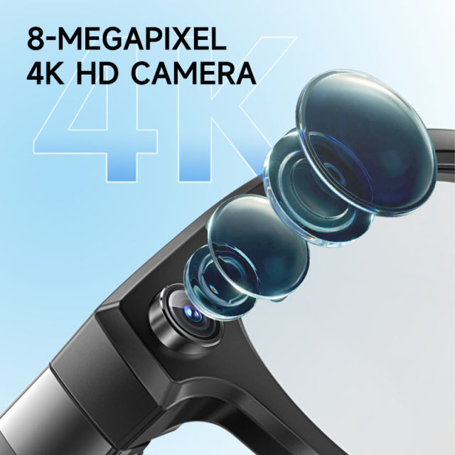 AI Smart Glasses with 4K Camera, Real-Time Translator, Bluetooth 5.3, Auto Dimming Lenses, Music &amp; Calls, 32GB Storage  RC-SG006