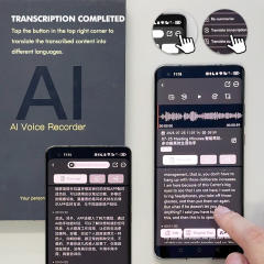 AI Smart Voice Recorder with Transcription &amp; Summary | 64GB, Bluetooth, 40H Recording, MagSafe, 80+ Languages RC-SA001