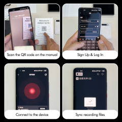AI Smart Voice Recorder with Transcription &amp; Summary | 64GB, Bluetooth, 40H Recording, MagSafe, 80+ Languages RC-SA001