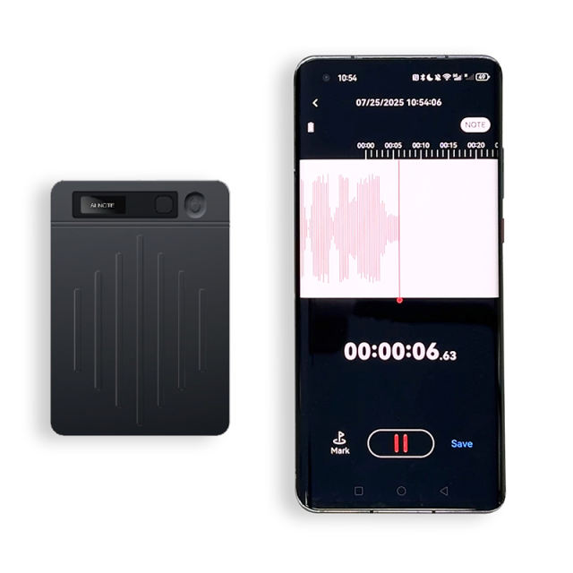 AI Smart Voice Recorder with Transcription &amp; Summary | 64GB, Bluetooth, 40H Recording, MagSafe, 80+ Languages RC-SA001