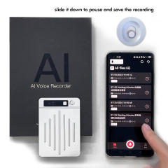 AI Smart Voice Recorder with Transcription &amp; Summary | 64GB, Bluetooth, 40H Recording, MagSafe, 80+ Languages RC-SA001