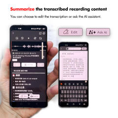 AI Smart Voice Recorder with Transcription &amp; Summary | 64GB, Bluetooth, 40H Recording, MagSafe, 80+ Languages RC-SA001