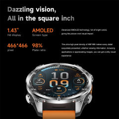 AI Smart watch with AMOLED Display, GPS, ChatGPT, Bluetooth 5.4, Waterproof 3ATM, Fitness & Health Tracker RC-SW001