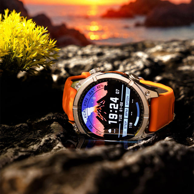 AI Smart watch with AMOLED Display, GPS, ChatGPT, Bluetooth 5.4, Waterproof 3ATM, Fitness & Health Tracker RC-SW001