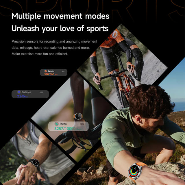 AI Smart watch with AMOLED Display, GPS, ChatGPT, Bluetooth 5.4, Waterproof 3ATM, Fitness & Health Tracker RC-SW001