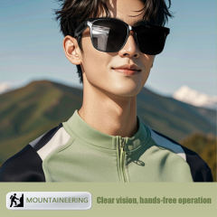 AI Smart Bluetooth Audio Glasses with AI Voice Control, Polarized UV400 Lenses, HD Calls, Music Playback, Touch Control & Magnetic Charging，RC-SG010