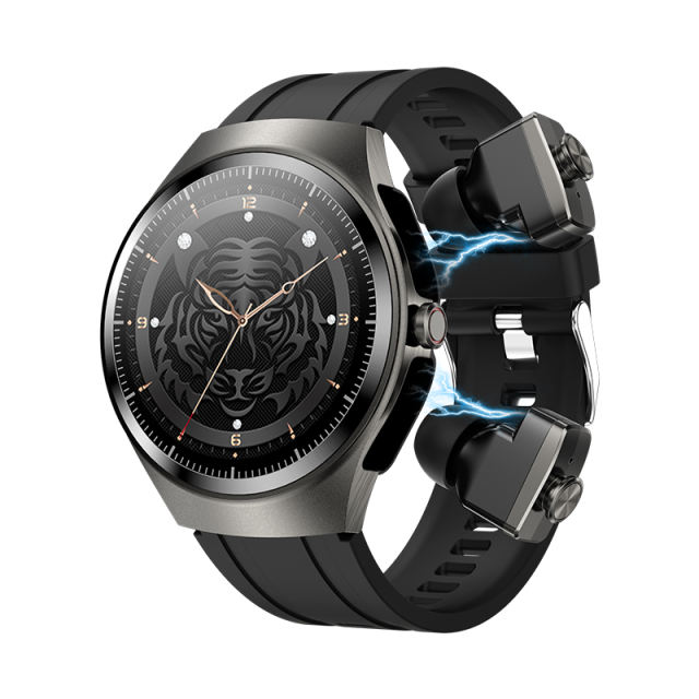 AI Smartwatch with TWS Earbuds, 1.43" AMOLED Display, Bluetooth 5.3, Heart Rate & Sleep Monitoring, NFC, IP67 Waterproof, Multi-Language Fitness Watch RC-SW010