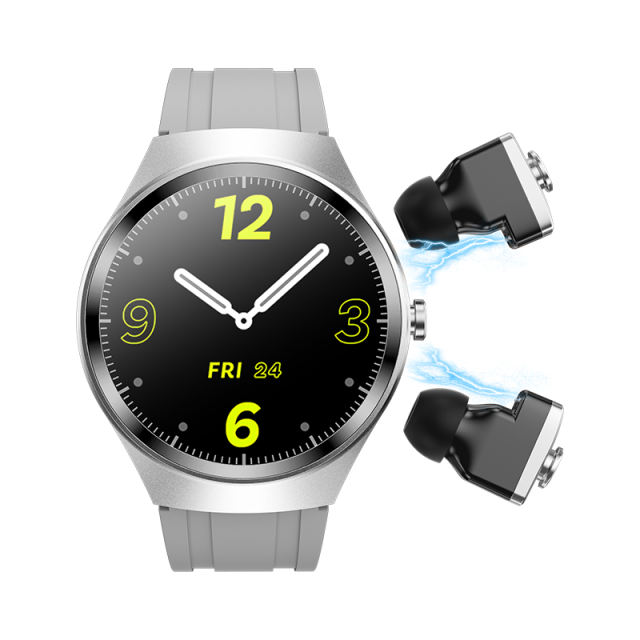 AI Smartwatch with TWS Earbuds, 1.43" AMOLED Display, Bluetooth 5.3, Heart Rate & Sleep Monitoring, NFC, IP67 Waterproof, Multi-Language Fitness Watch RC-SW010