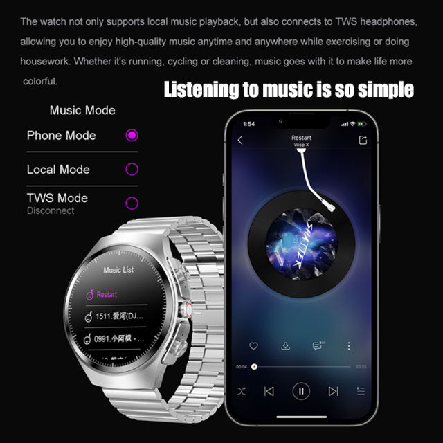 AI Smartwatch with TWS Earbuds, 1.43" AMOLED Display, Bluetooth 5.3, Heart Rate & Sleep Monitoring, NFC, IP67 Waterproof, Multi-Language Fitness Watch RC-SW011