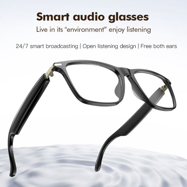 AI Smart Audio Glasses with Translation, HD Photo & Video Recording, Bluetooth Music & Call, Waterproof Sunglasses with Long Battery Life,RC-SG007