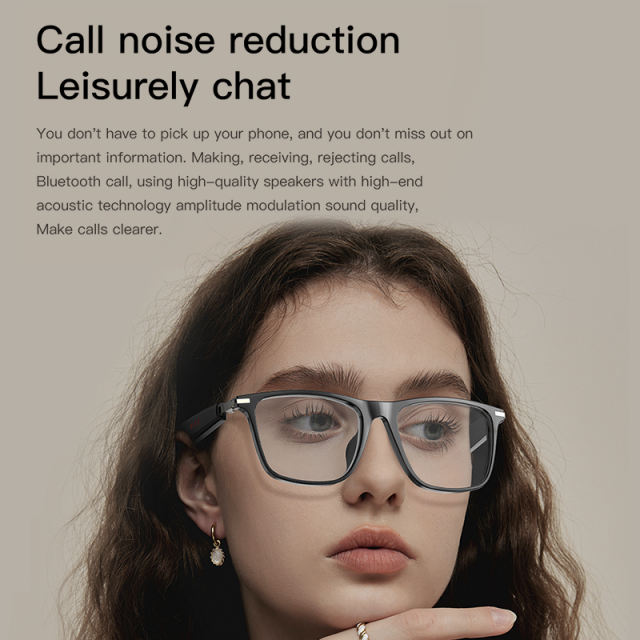 AI Smart Audio Glasses with Translation, HD Photo & Video Recording, Bluetooth Music & Call, Waterproof Sunglasses with Long Battery Life,RC-SG007