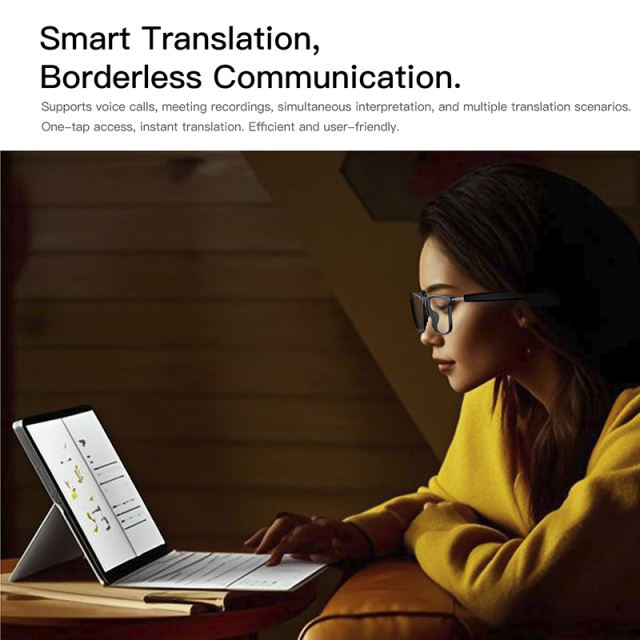 AI Smart Audio Glasses with Translation, HD Photo & Video Recording, Bluetooth Music & Call, Waterproof Sunglasses with Long Battery Life,RC-SG007