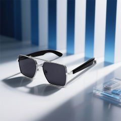 Smart AI Translator Bluetooth Sunglasses with Music Playback, Hands-Free Calling, UV400 Protection, Touch Control & Magnetic ChargingRC-SG008