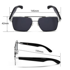 Smart AI Translator Bluetooth Sunglasses with Music Playback, Hands-Free Calling, UV400 Protection, Touch Control & Magnetic Charging, RC-SG008