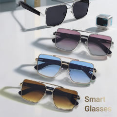 Smart AI Translator Bluetooth Sunglasses with Music Playback, Hands-Free Calling, UV400 Protection, Touch Control & Magnetic ChargingRC-SG008