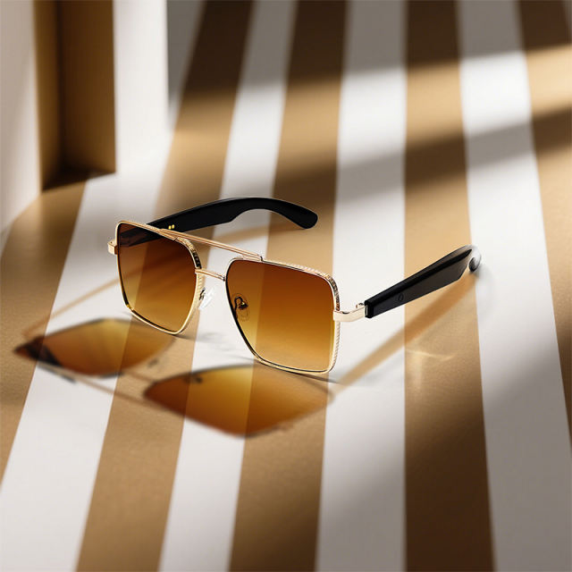 Smart AI Translator Bluetooth Sunglasses with Music Playback, Hands-Free Calling, UV400 Protection, Touch Control & Magnetic Charging, RC-SG008