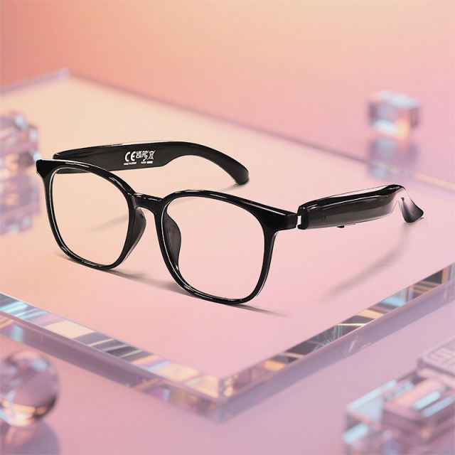 AI Smart Translation Glasses with Bluetooth Calling, Music, Voice Assistant, UV400 Blue Light Blocking, Touch Control, Waterproof Eyewear for Travel &amp; Business，RC-SG009