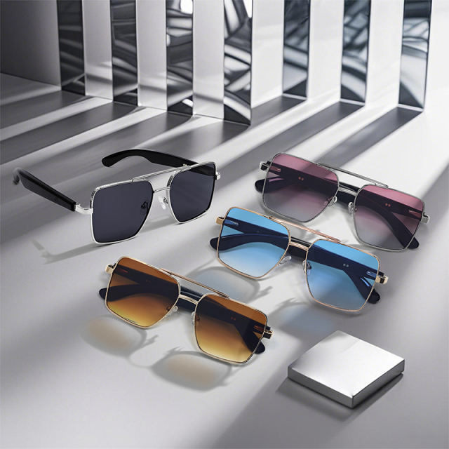 Smart AI Translator Bluetooth Sunglasses with Music Playback, Hands-Free Calling, UV400 Protection, Touch Control & Magnetic Charging, RC-SG008