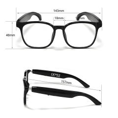 AI Smart Translation Glasses with Bluetooth Calling, Music, Voice Assistant, UV400 Blue Light Blocking, Touch Control, Waterproof Eyewear for Travel &amp; Business，RC-SG009