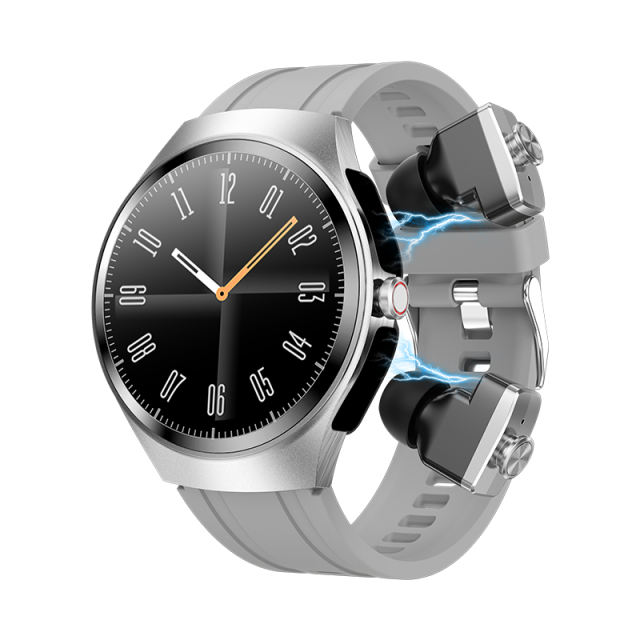 AI Smartwatch with TWS Earbuds, 1.43" AMOLED Display, Bluetooth 5.3, Heart Rate & Sleep Monitoring, NFC, IP67 Waterproof, Multi-Language Fitness Watch RC-SW010