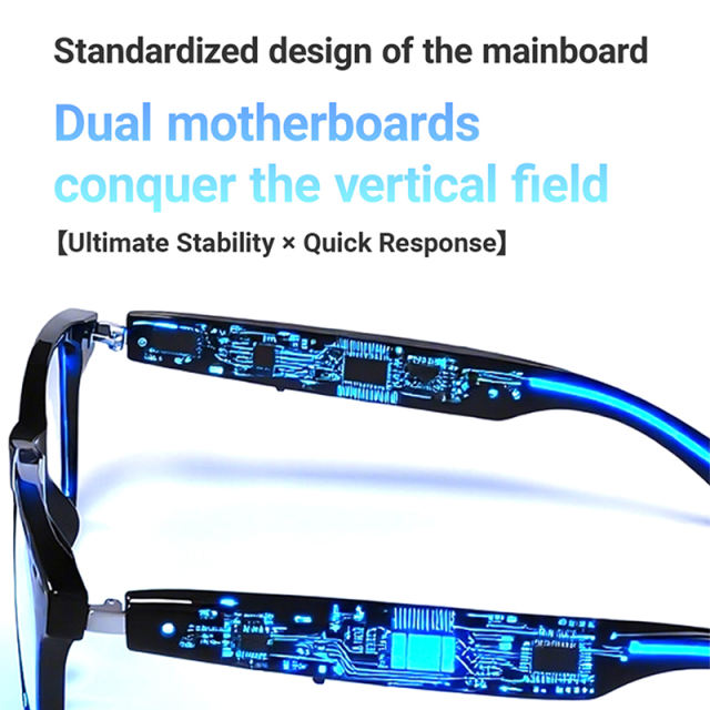 AI Smart Translation Glasses with Bluetooth Calling, Music, Voice Assistant, UV400 Blue Light Blocking, Touch Control, Waterproof Eyewear for Travel &amp; Business，RC-SG009