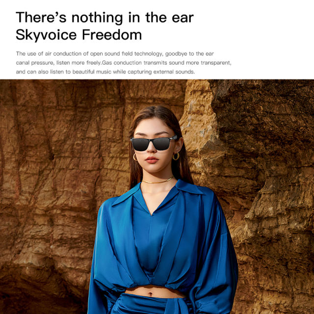 AI Smart Audio Glasses with Translation, HD Photo & Video Recording, Bluetooth Music & Call, Waterproof Sunglasses with Long Battery Life,RC-SG007