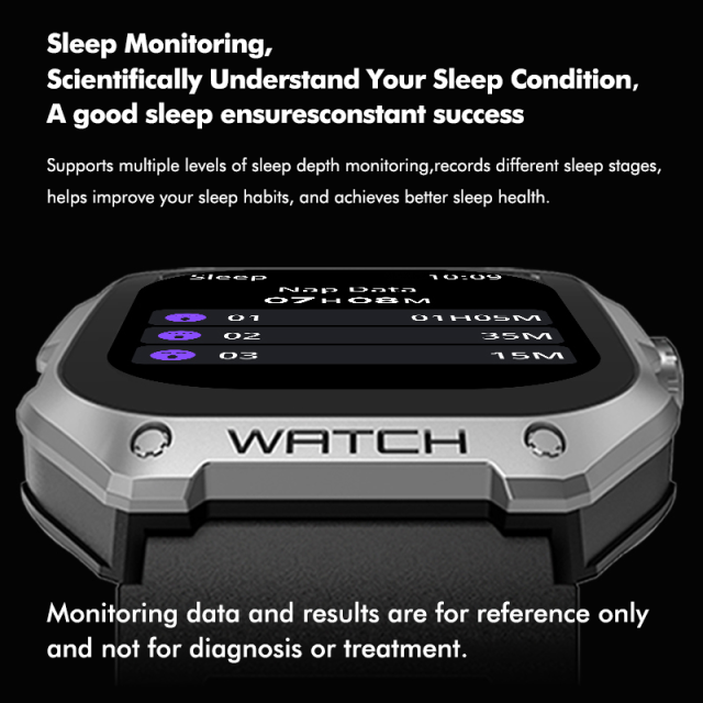 Smart AI Watch with GPS, 123 Sports Modes, Bluetooth Call, 7-Day Battery, IP68 Waterproof, 1.83" AMOLED Display, RC-SW002