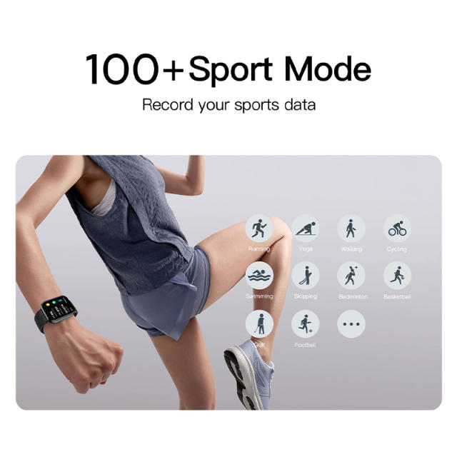 Smart Watch with Bluetooth Call, 1.83" HD Screen, 100+ Sports Modes, IP67 Waterproof, 7-Day Battery， RC-SW003