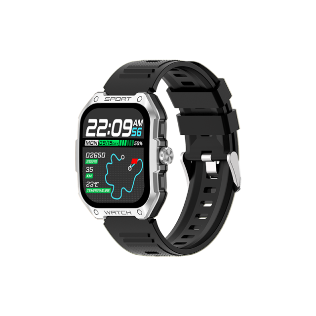 Smart AI Watch with GPS, 123 Sports Modes, Bluetooth Call, 7-Day Battery, IP68 Waterproof, 1.83" AMOLED Display, RC-SW002